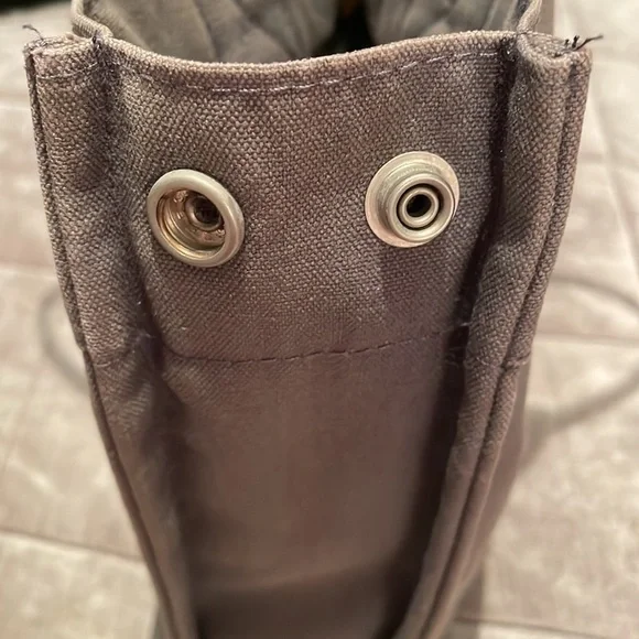 Hermes Grey Mini Tote Stripe Handle Handbag - Picture 11 of 16